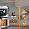 MIRASTON 8.5QT Extra-Large Air Fryer, 10-in-1 Smart Digital Presets (Air Fry, Bake, Roast, Reheat & More), with Viewing Window & Stainless Steel Square Basket, Fast Precise Cooking Up to 400°F, Ideal for Families of 4-8
