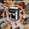 MIRASTON 8.5QT Extra-Large Air Fryer, 10-in-1 Smart Digital Presets (Air Fry, Bake, Roast, Reheat & More), with Viewing Window & Stainless Steel Square Basket, Fast Precise Cooking Up to 400°F, Ideal for Families of 4-8