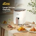 MIRASTON 3.6QT Air Fryer-9 Presets, Less Oil & Non-Stick Dishwasher-Safe Basket, Cream white, 1350W