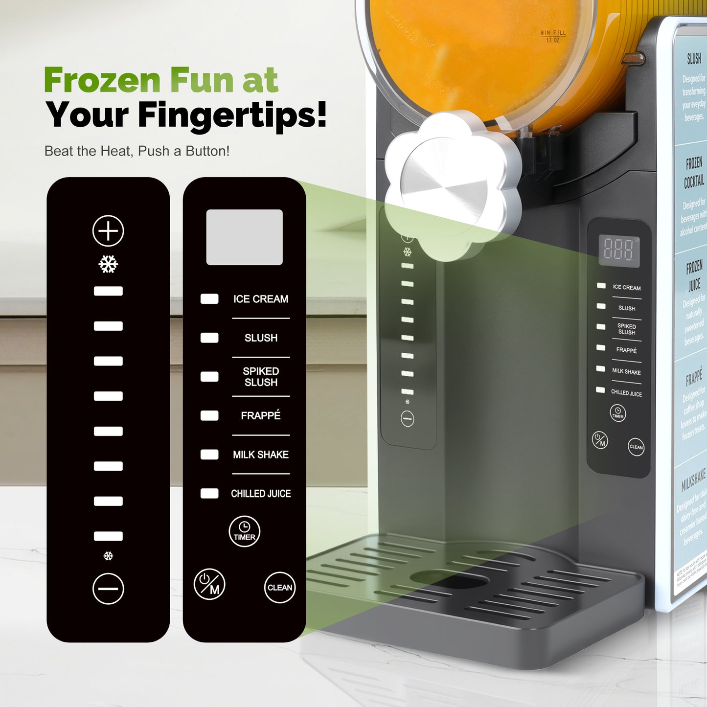 MIRASTON 88oz Slushie Machine, No Ice Needed All-in-One Slushy Maker for Home, 6 Preset Programs| Frozen Margaritas, Cocktails, Frappés, Ice Cream, Smoothies, Milkshakes