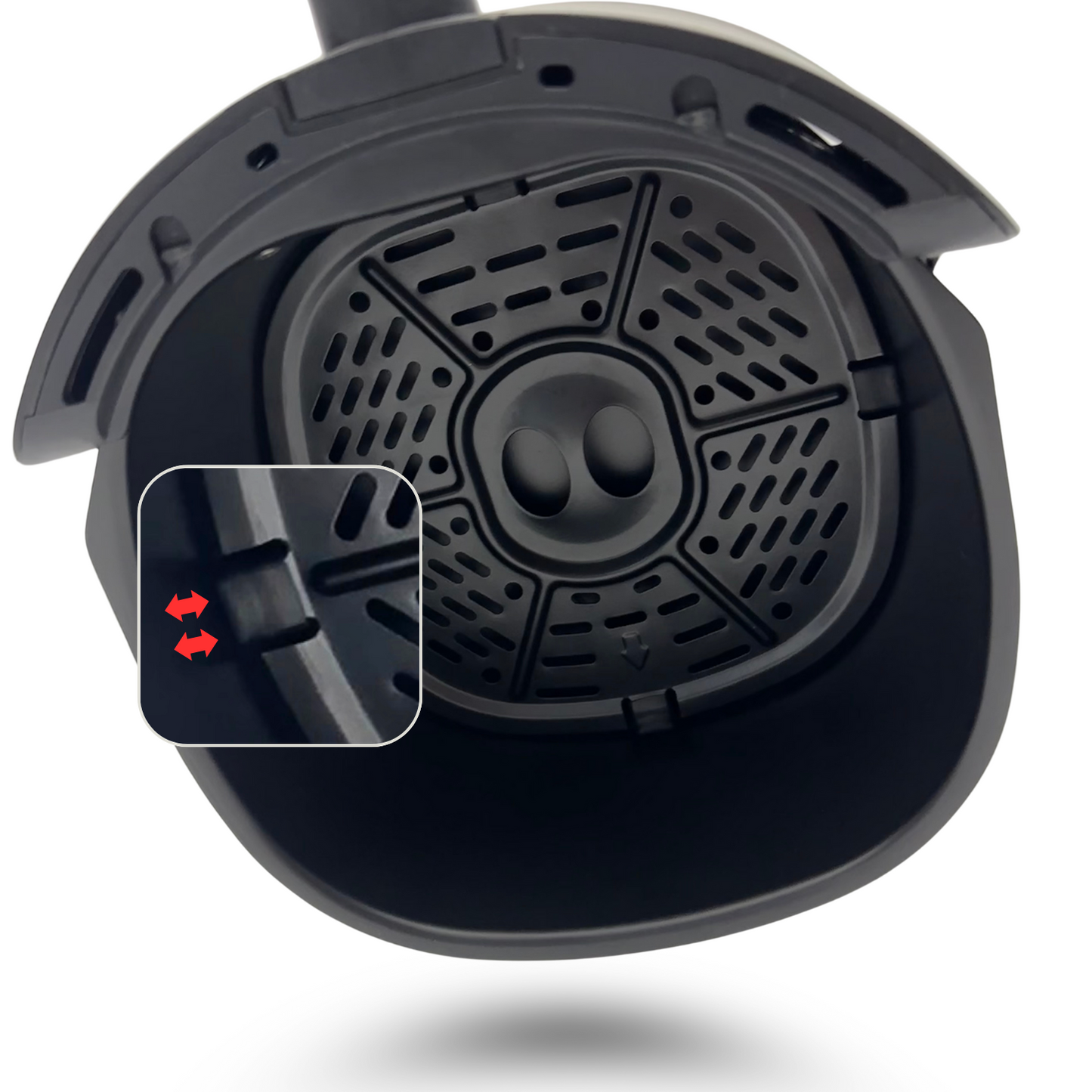 MIRASTON 8.5QT/4.5QT/2.8QT Air Fryer Tray Universal Silicone Cap - Prevents Tray from Falling Out-4pcs