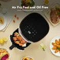 MIRASTON 3.6QT Air Fryer-9 Presets, Less Oil & Non-Stick Dishwasher-Safe Basket, Cream white, 1350W