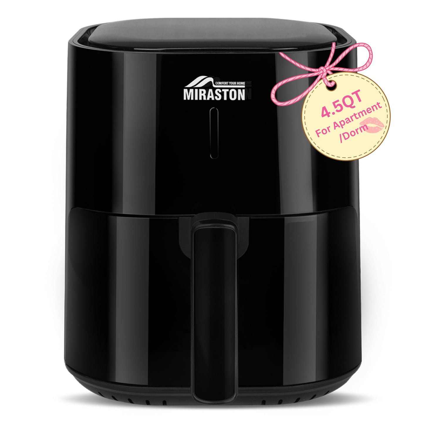 MIRASTON 4.5QT Compact Air Fryer Smart Touchscreen with Preset Recipes | 6-in-1 Functions Easy Cooking for Veggies, Frozen Food, Seafood, Juicy Meats