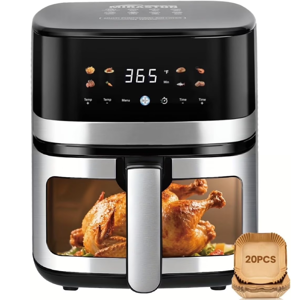 MIRASTON 5.8-Quart 8-in-1 Touch Screen Nonstick Air Fryer