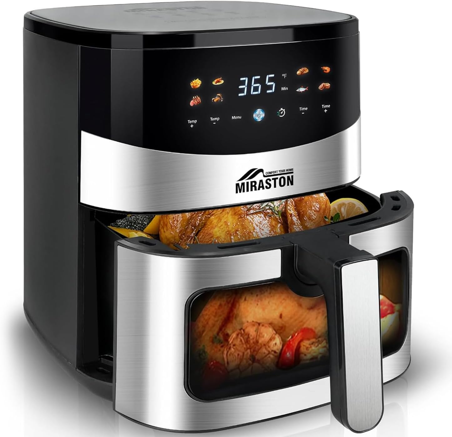 MIRASTON 6.5QT Air Fryer with 8 Presets, Digital Touchscreen, Non-Stick