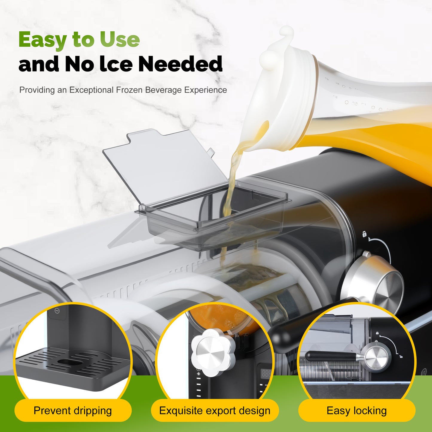 MIRASTON 88oz Slushie Machine, No Ice Needed All-in-One Slushy Maker for Home, 6 Preset Programs| Frozen Margaritas, Cocktails, Frappés, Ice Cream, Smoothies, Milkshakes