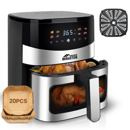 MIRASTON 6.5QT Air Fryer with 8 Presets, Digital Touchscreen, Non-Stick
