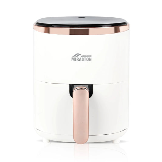 MIRASTON 3.6QT Air Fryer-9 Presets, Less Oil & Non-Stick Dishwasher-Safe Basket, Cream white, 1350W